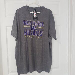 Washington Huskies Captivating Men's T-Shirt Heather Gray Size 2XL New with Tags